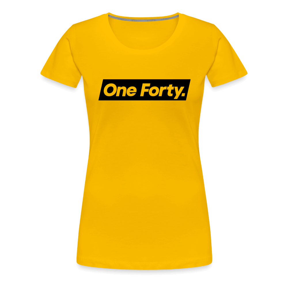 Official One Forty Womens Logo T-Shirt [Sun Yellow]