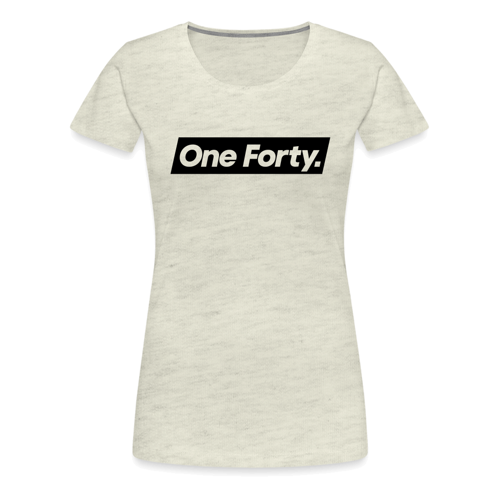 Official One Forty Womens Logo T-Shirt [Heather Oatmeal] - heather oatmeal