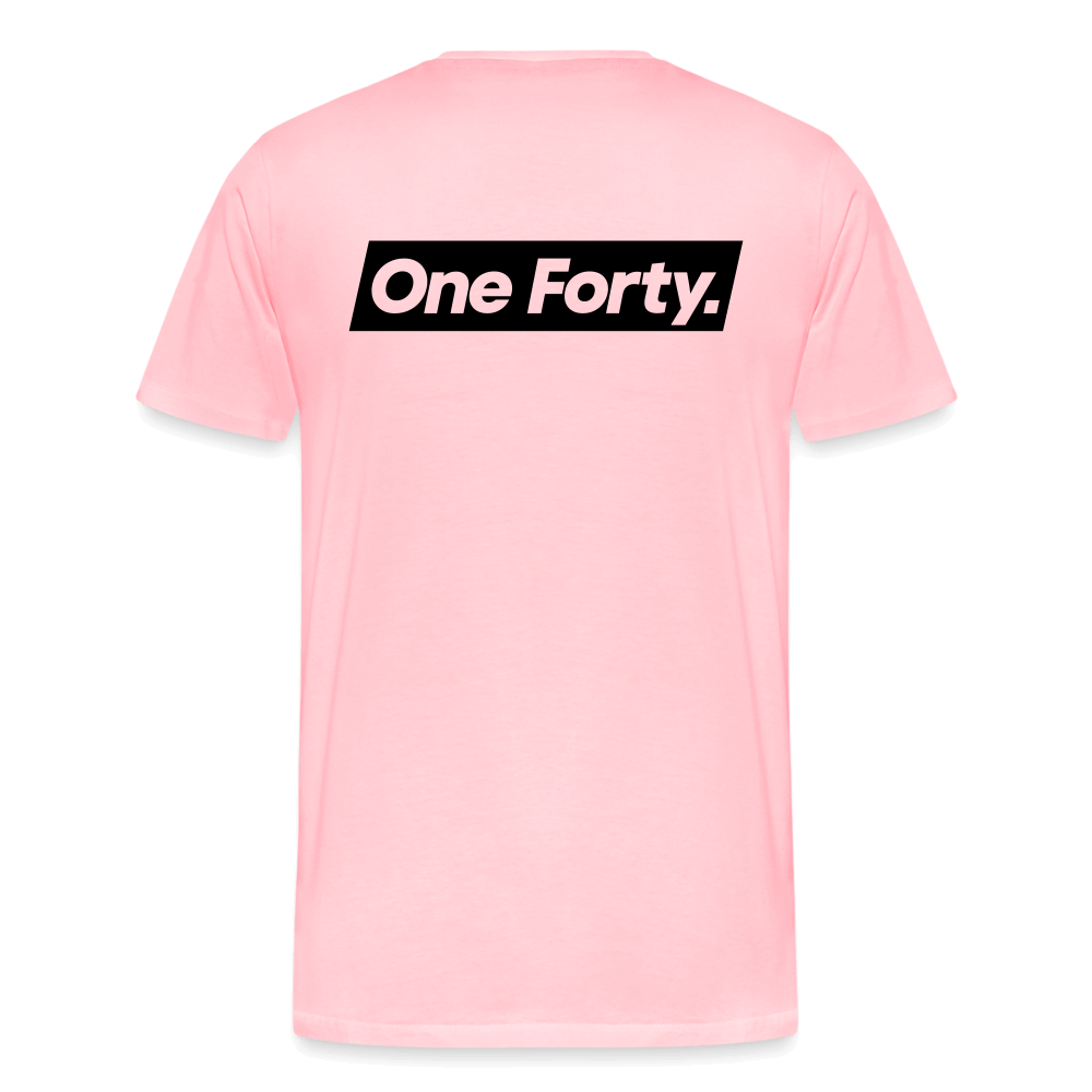 Official One Forty Mens Logo Front & Back Tee [Pink] - pink