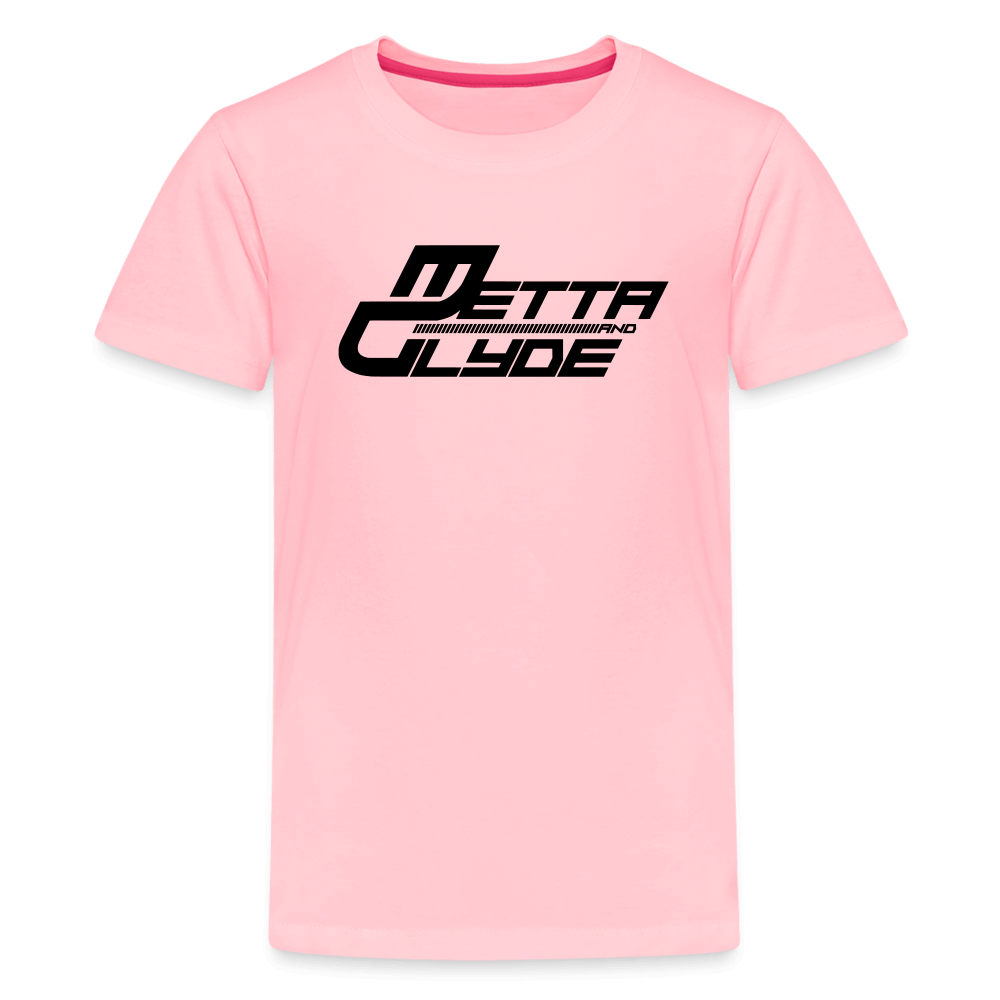 Official Metta & Glyde Kids Unisex Logo T-Shirt [Pink] - pink