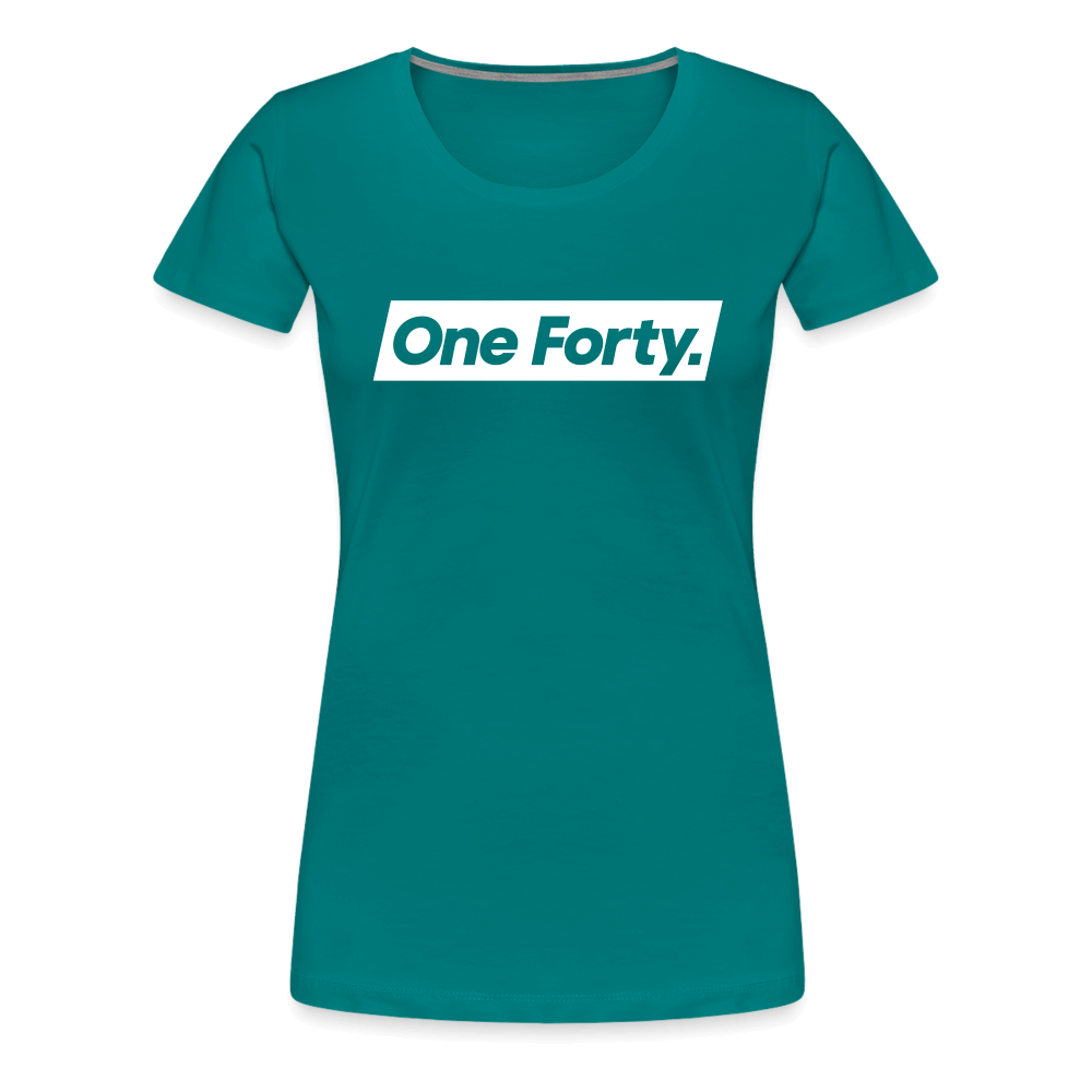 Official One Forty Womens Logo T-Shirt [Teal] - teal