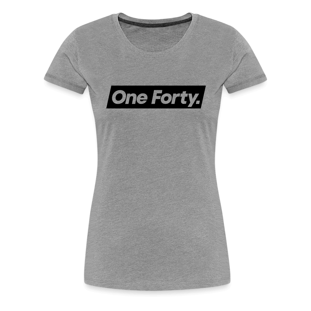 Official One Forty Womens Logo T-Shirt [Heather Grey] - heather gray