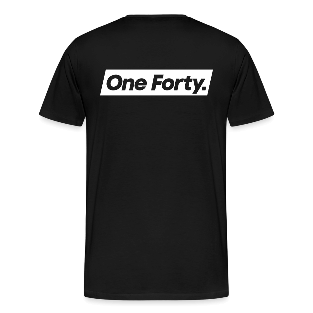 Official One Forty Mens Logo Front & Back Tee [Black] - black