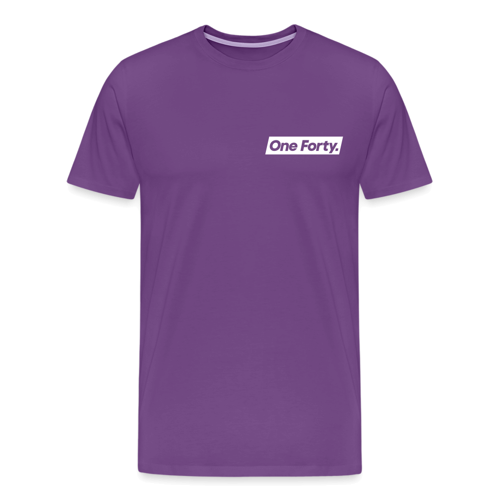 Official One Forty Mens Logo Front & Back Tee [Purple] - purple