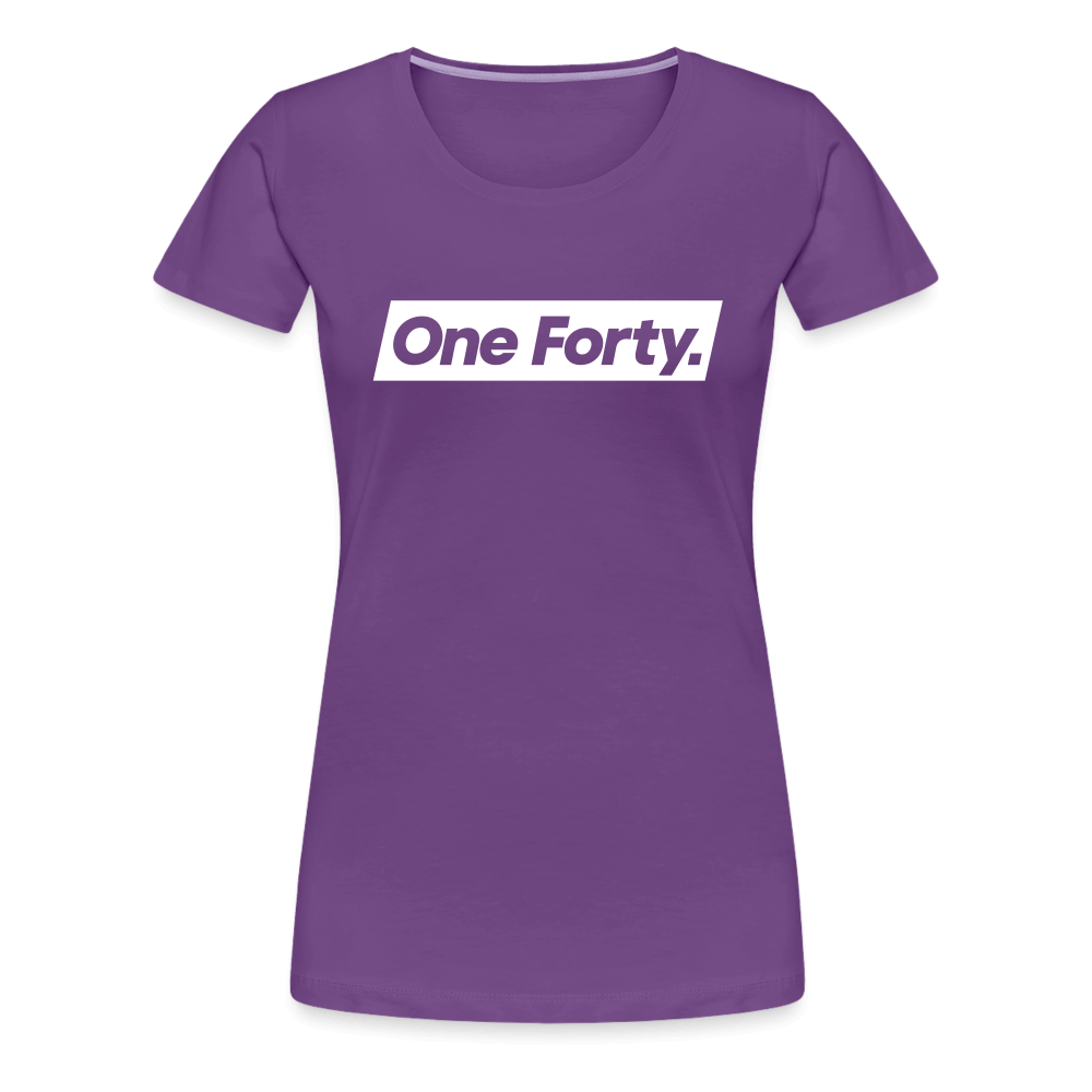 Official One Forty Womens Logo T-Shirt [Purple] - purple