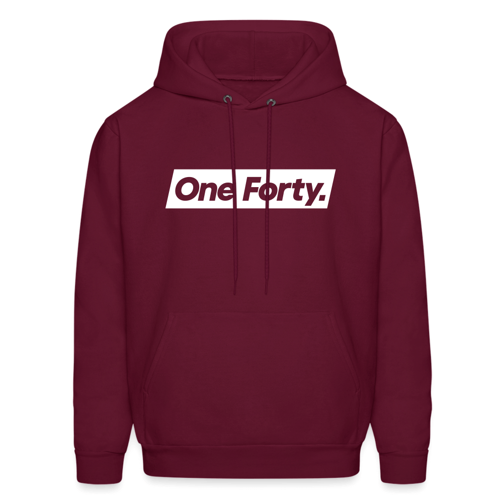 Official One Forty Unisex Logo Hoodie [Burgundy] - burgundy