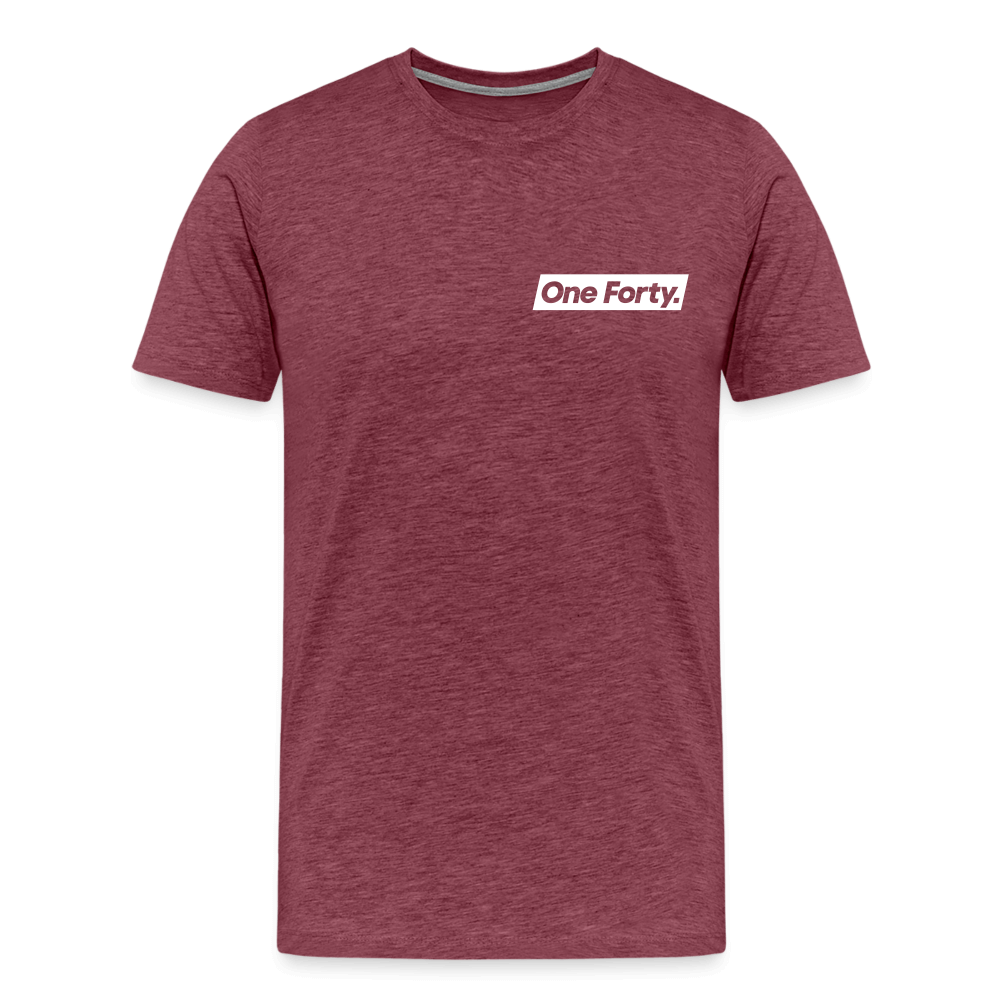 Official One Forty Mens Logo Front & Back Tee [Heather Burgundy] - heather burgundy