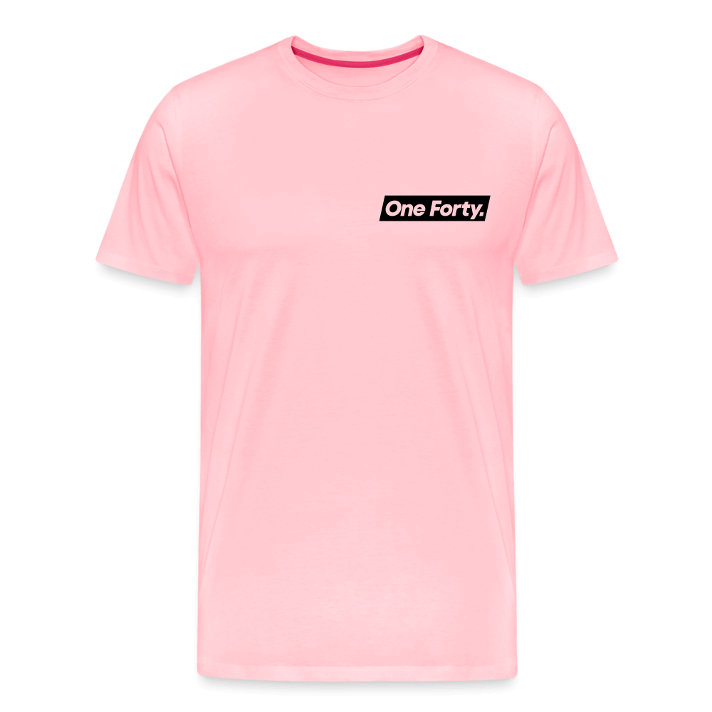 Official One Forty Mens Logo Front & Back Tee [Pink] - pink