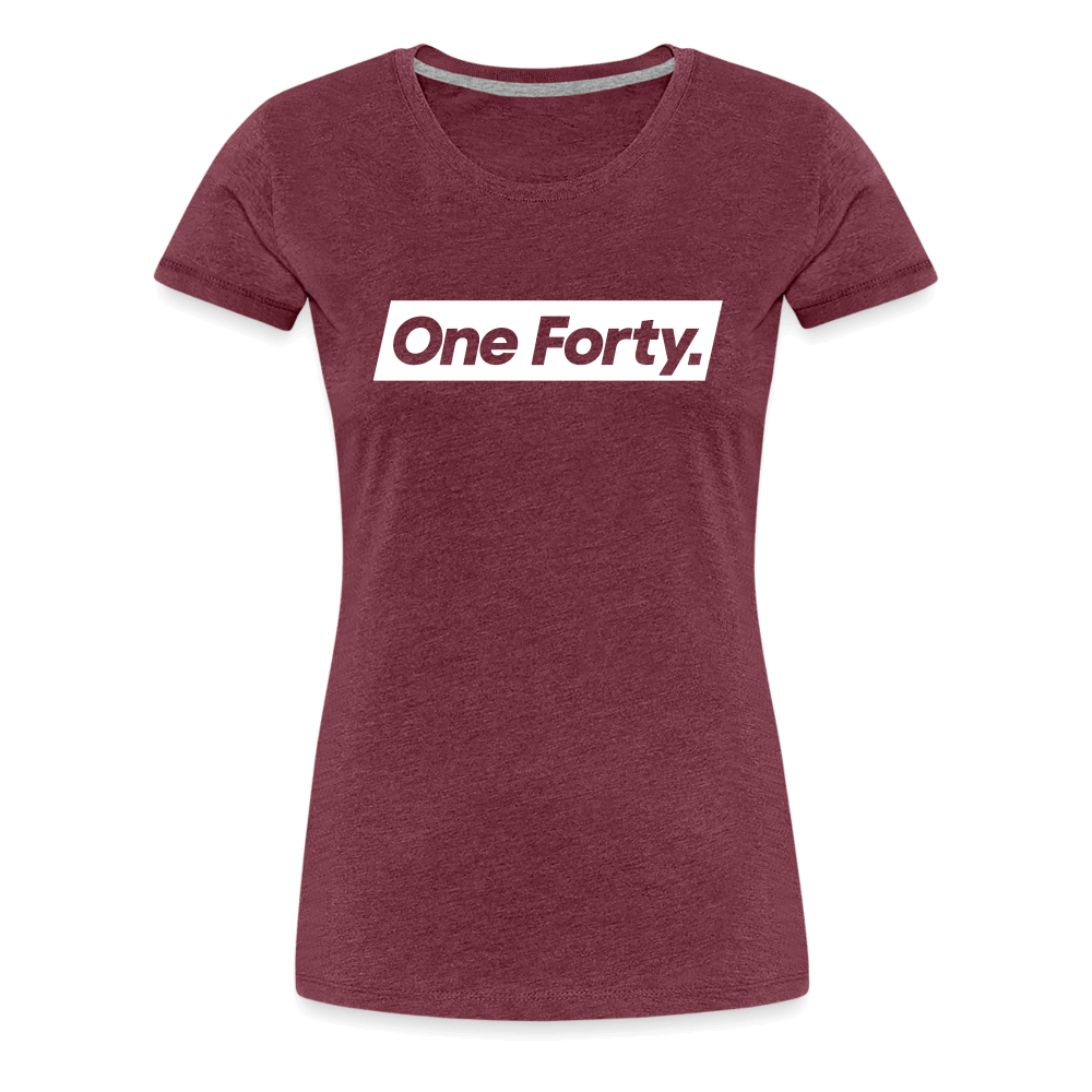 Official One Forty Womens Logo T-Shirt [Heather Burgundy] - heather burgundy