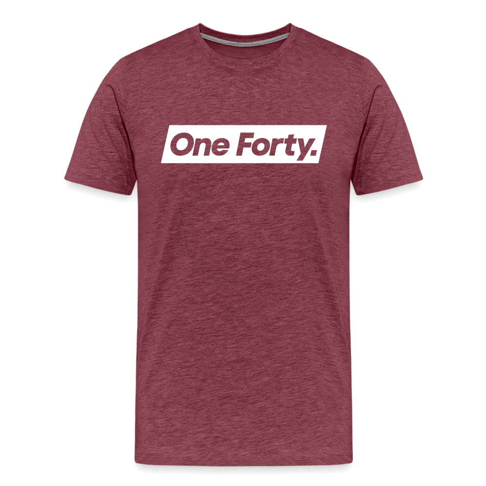 Official One Forty Mens Logo Tee [Heather Burgundy] - heather burgundy