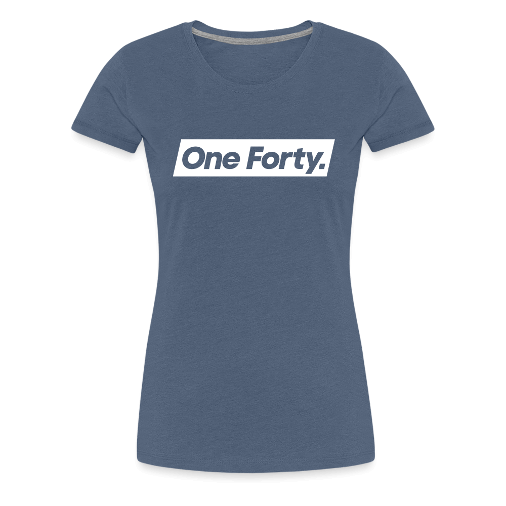 Official One Forty Womens Logo T-Shirt [Heather Blue] - heather blue