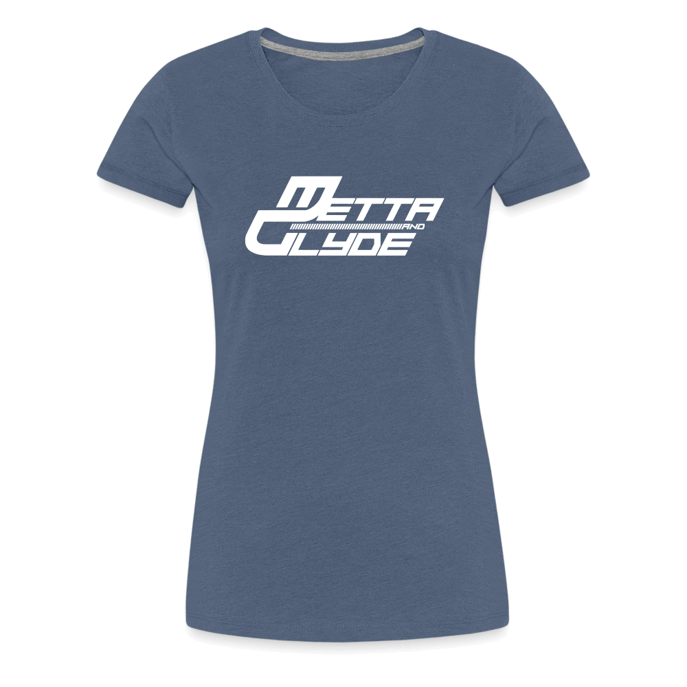 Official Metta & Glyde Womens Logo T-Shirt [Heather Blue] - heather blue