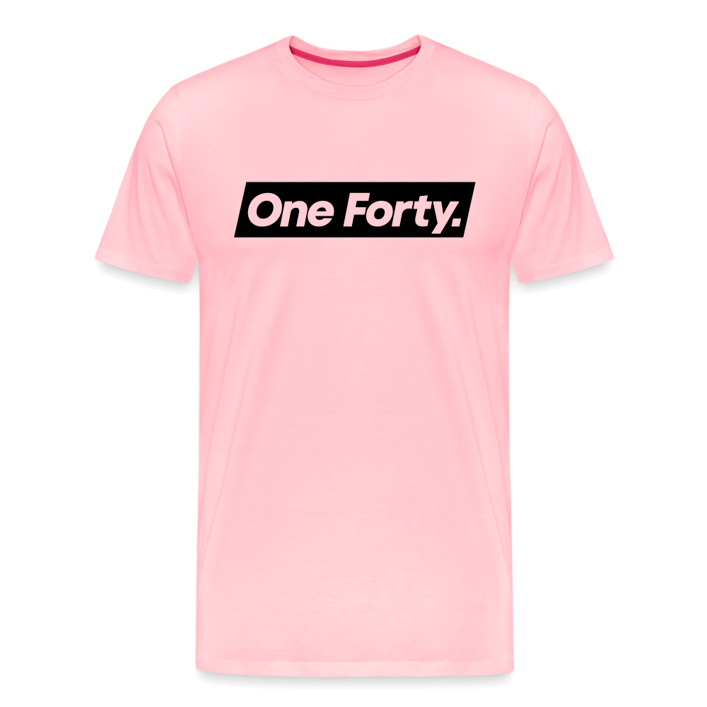 Official One Forty Mens Logo Tee [Pink] - pink