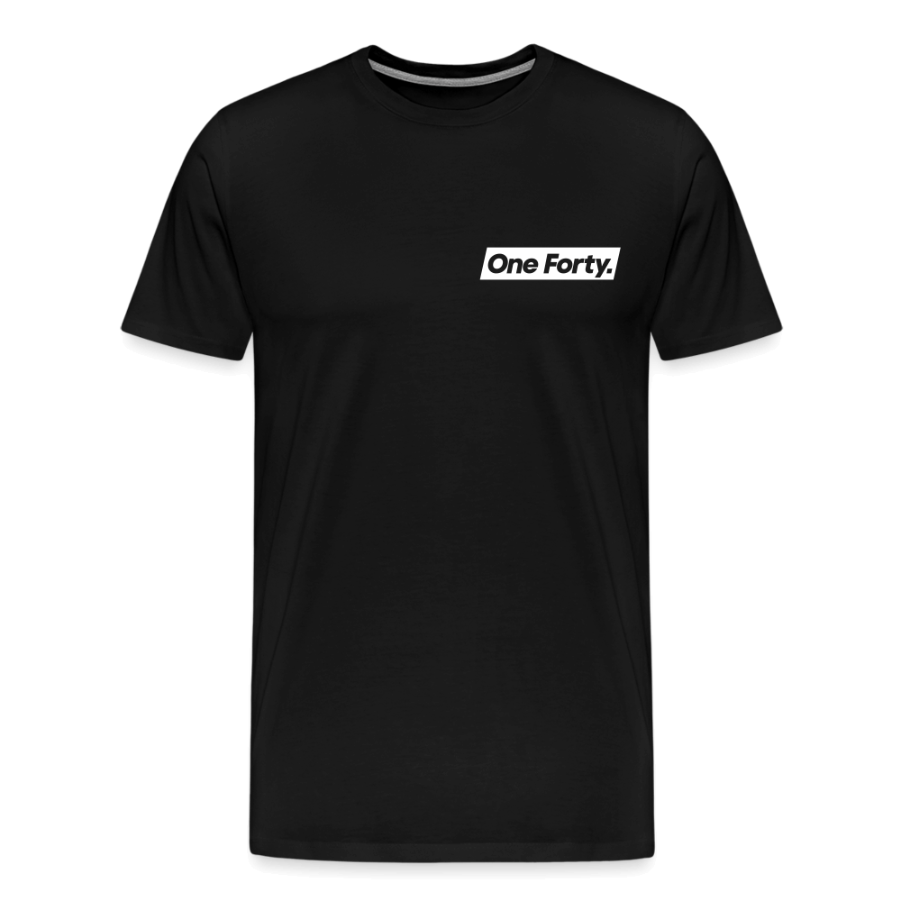 Official One Forty Mens Logo Front & Back Tee [Black] - black