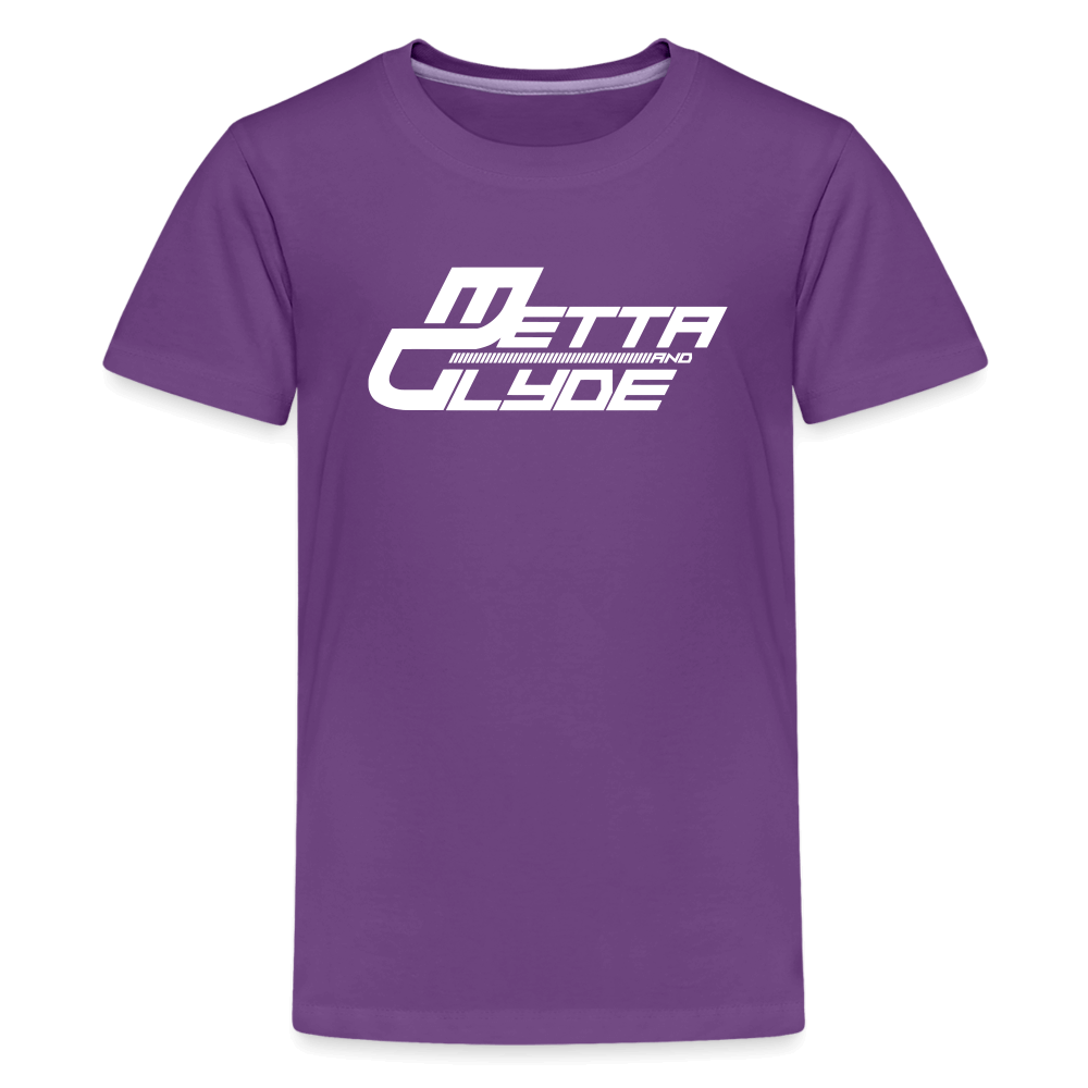 Official Metta & Glyde Kids Unisex Logo T-Shirt [Purple] - purple