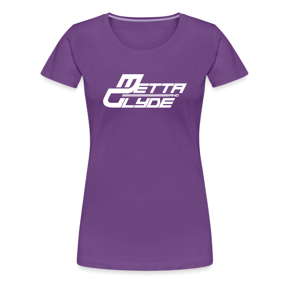 Official Metta & Glyde Womens Logo T-Shirt [Purple] - purple