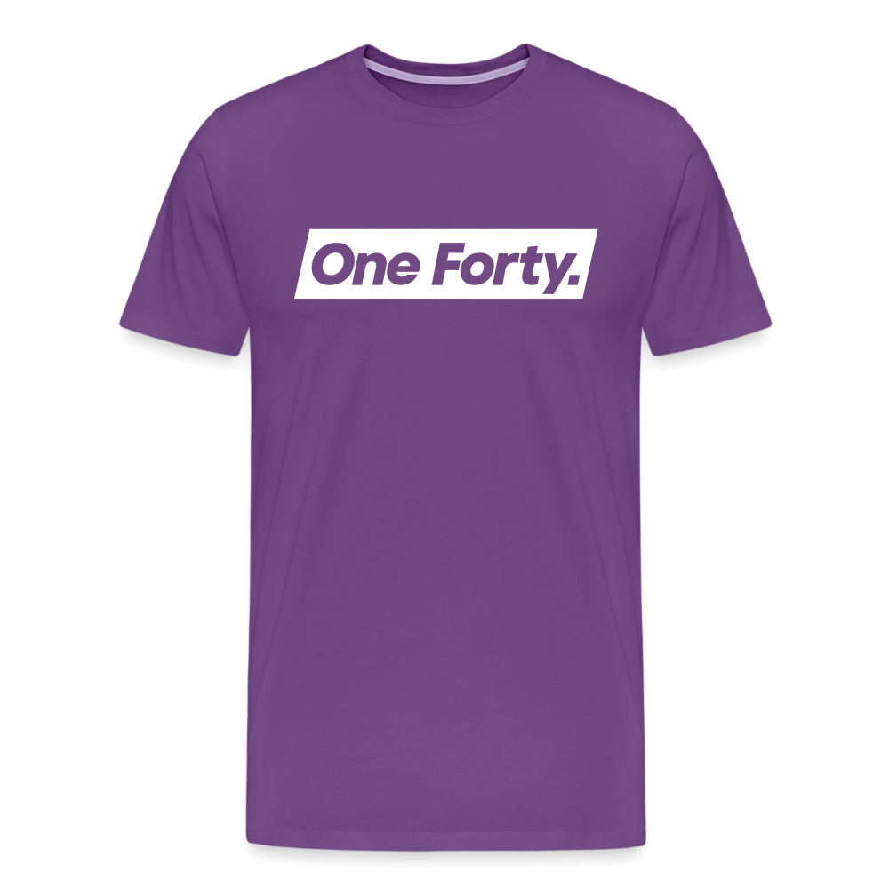 Official One Forty Mens Logo Tee [Purple] - purple