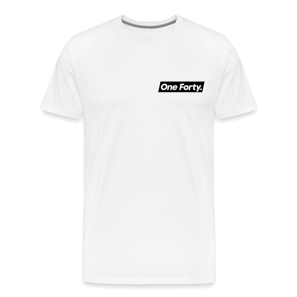 Official One Forty Mens Logo Front & Back Tee [White] - white