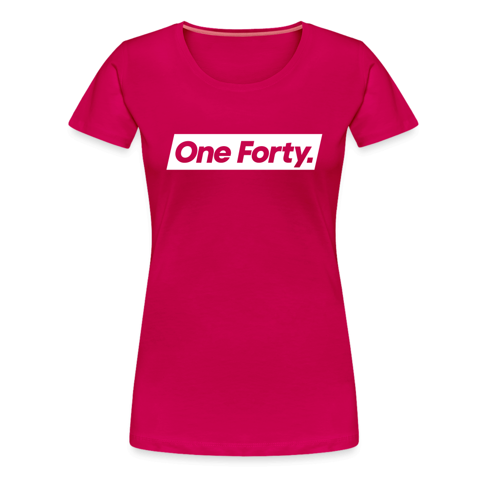 Official One Forty Womens Logo T-Shirt [Hot Pink] - dark pink