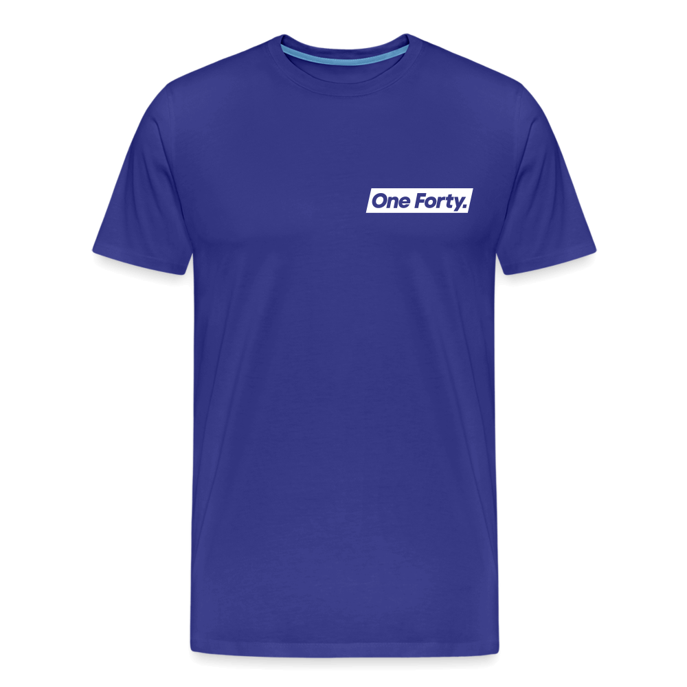 Official One Forty Mens Logo Front & Back Tee [Royal Blue] - royal blue