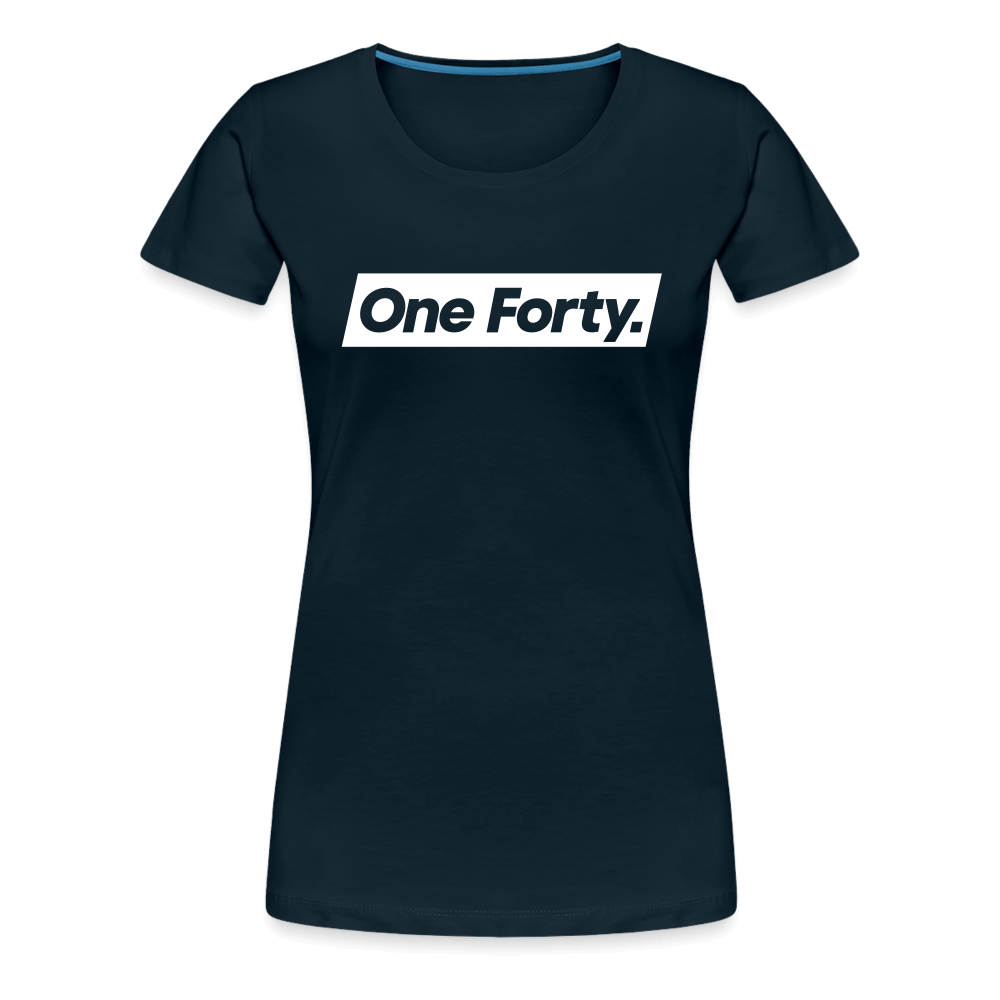 Official One Forty Womens Logo T-Shirt [Navy Blue] - deep navy