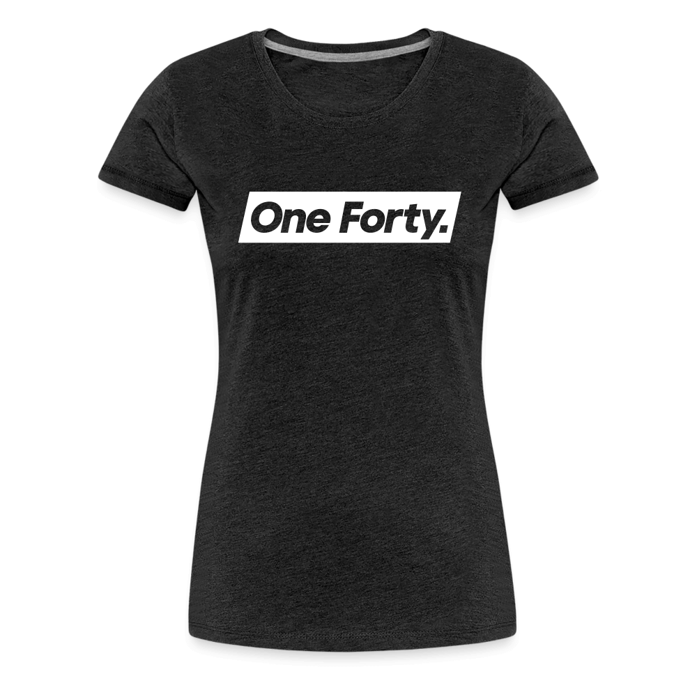 Official One Forty Womens Logo T-Shirt [Charcoal Grey] - charcoal grey