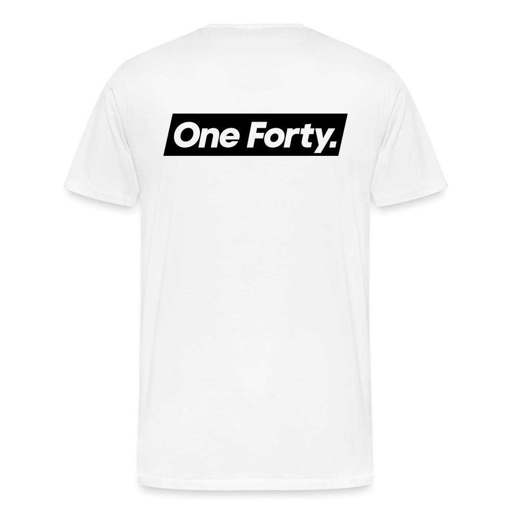 Official One Forty Mens Logo Front & Back Tee [White] - white