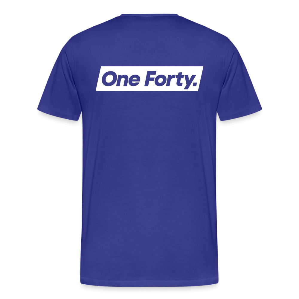 Official One Forty Mens Logo Front & Back Tee [Royal Blue] - royal blue