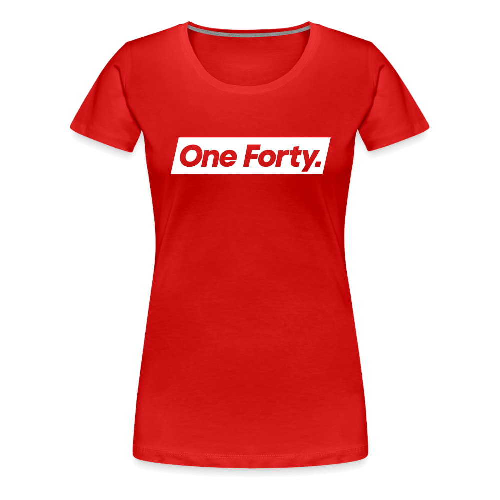 Official One Forty Womens Logo T-Shirt [Red] - red